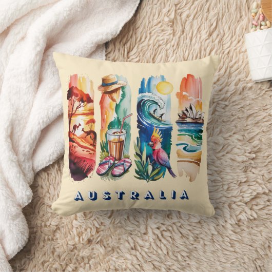 4-Panel Scenic Australia クッション (ブランケット)