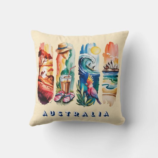 4-Panel Scenic Australia クッション (裏面)