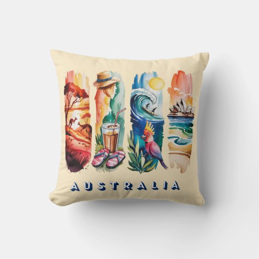 4-Panel Scenic Australia クッション (正面)