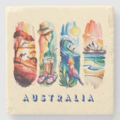 4-Panel Scenic Australia ストーンコースター (正面)