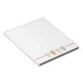 4 Pastel Owls 飛んでいる Notepad ノートパッド (アングル)