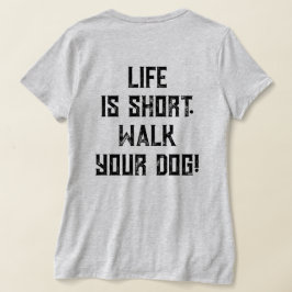 4 Paws Adrift Lifeは短い。あなたの犬を歩きなさい。VNeck T Tシャツ