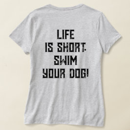 4 Paws Adrift Lifeは短い。あなたの犬を泳ぐ。VNeck Tシャツ