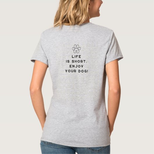 4 Paws Adrift Lifeは短楽しむい。VNeck Tシャツ (裏面)