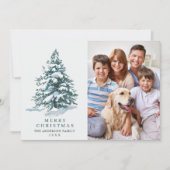 4 PHOTOミニマルなクリスマスツリーの挨拶 シーズンカード (正面)