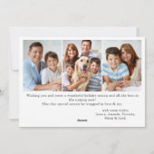 4 PHOTOミニマルなクリスマスツリーの挨拶 シーズンカード (裏面)