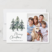 4 PHOTOミニマルなクリスマスツリーの挨拶 シーズンカード (正面)