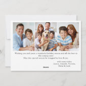 4 PHOTOミニマルなクリスマスツリーの挨拶 シーズンカード (裏面)