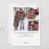 4 PHOTOメリーモダンクリスマスグリーティング シーズンカード (裏面)