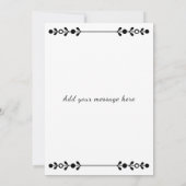 4 photo add message black text flat note card サンキューカード (裏面)