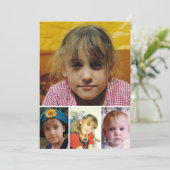 4 photo add message christmas cat tree サンキューカード (スタンド正面)