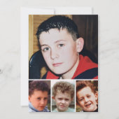 4 photo add message christmas penguin サンキューカード (正面)