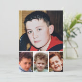 4 photo add message christmas penguin サンキューカード (スタンド正面)