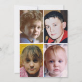 4 photo add message purple text flat note card サンキューカード (正面)