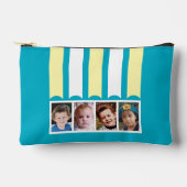 4 photo add name white blue yellow アクセサリーポーチ (正面)