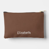 4 photo add name white brown peach アクセサリーポーチ (裏面)