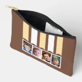 4 photo add name white brown peach アクセサリーポーチ (見開き)