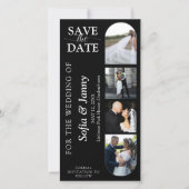 4 Photo Booth Style Wedding Save the Date Bookmark セーブザデート (正面)
