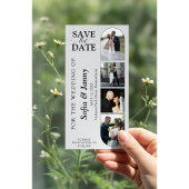 4 Photo Booth Style Wedding Save the Date Bookmark セーブザデート