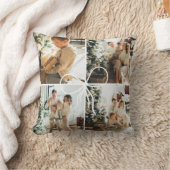 4 Photo Bow Wrap Christmas Family Keepsake クッション (ブランケット)