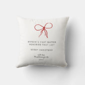 4 Photo Bow Wrap Christmas Family Keepsake クッション (裏面)