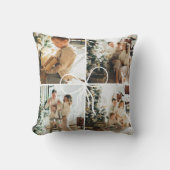 4 Photo Bow Wrap Christmas Family Keepsake クッション (正面)