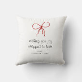 4 Photo Bow Wrap Christmas Present Best Friends クッション (裏面)