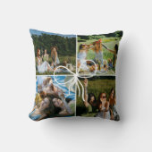 4 Photo Bow Wrap Christmas Present Best Friends クッション (正面)