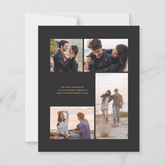 4-Photo Budget黒い金ゴールドアゲイト暗い日付を保存 (裏面)