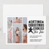 4 Photo Christmas Cookies for 2 Pregnancy  シーズンカード (正面/裏面)