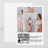 4 Photo Christmas Cookies for 2 Pregnancy  シーズンカード (正面/裏面)