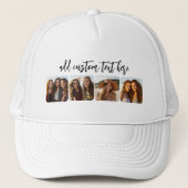 4 Photo Collageとトレンディーバウンススクリプト – 白 キャップ (正面)