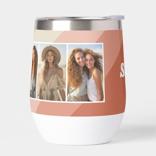 4 Photo Collage -レトロストライプー – チュンキー名 (左面)