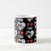 4 Photo Collage I Love You コーヒーマグカップ (中央)