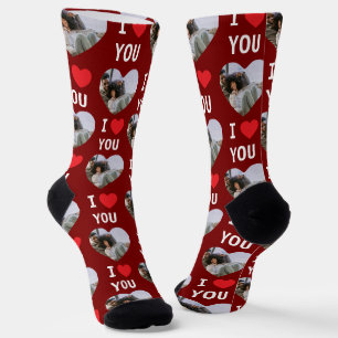 4 Photo Collage I Love You ソックス