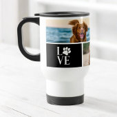 4 Photo Collage Personalized Dog Lover Pet トラベルマグ