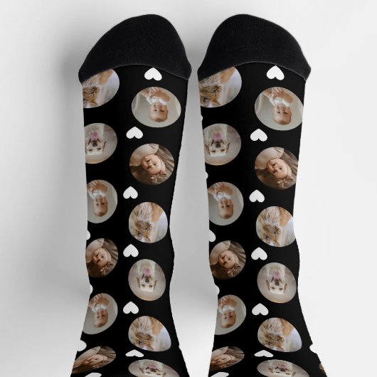 4 Photo Collage Template Make Your Own Fun ソックス (上部)