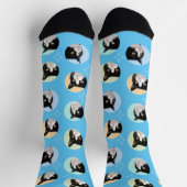 4 Photo Collage Template Make Your Own Light Blue ソックス (上部)