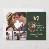 4 Photo Highland Cow Merry Christmas Mrs and Mr シーズンカード (正面)