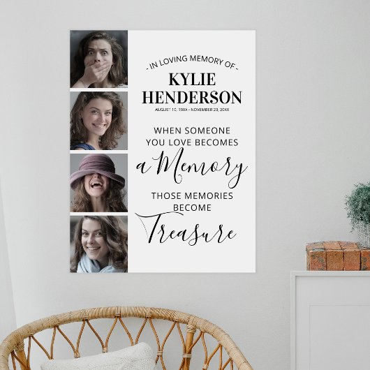 4 Photo In Loving Tribute Poster ポスター
