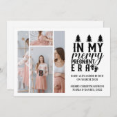 4 Photo In My Merry Pregnant Era Christmas シーズンカード (正面/裏面)