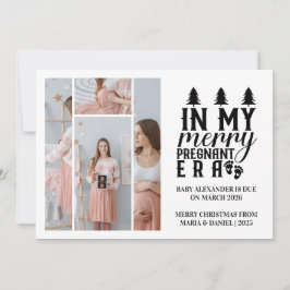 4 Photo In My Merry Pregnant Era Christmas シーズンカード
