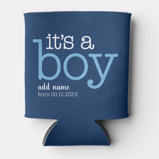 4 Photo It's A Boy - モダンお洒落, With White 缶クーラー (正面)