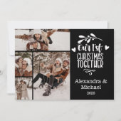 4 Photo Minimalist First Christmas Together シーズンカード (正面)