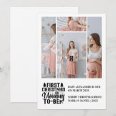 4 Photo Mommy to be Christmas Pregnancy  シーズンカード (正面/裏面)