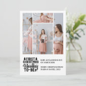 4 Photo Mommy to be Christmas Pregnancy  シーズンカード (スタンド正面)