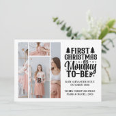4 Photo Mommy to be Christmas Pregnancy シーズンカード (スタンド正面)