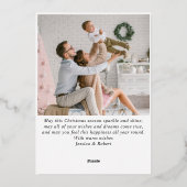 4 PHOTO Sparkleメリークリスマスグリーティング金ゴールド 箔シーズンカード (裏面)