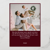 4 PHOTO Sparkleメリークリスマスグリーティング金ゴールド 箔シーズンカード (裏面)