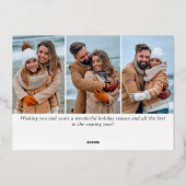 4 PHOTO Sparkleメリークリスマスグリーティング金ゴールド 箔シーズンカード (裏面)